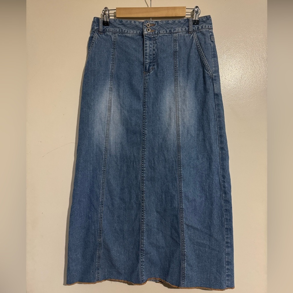 Frenchkuff Denim Blue Women's Skirt size 6 100% cotton